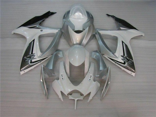 Weiß Silber Suzuki GSXR 600 / 750 K6 06-07 Motorrad Verkleidungen Weiß Silber Suzuki GSXR 600 / 750 K6 06-07 Motorrad Verkleidungen