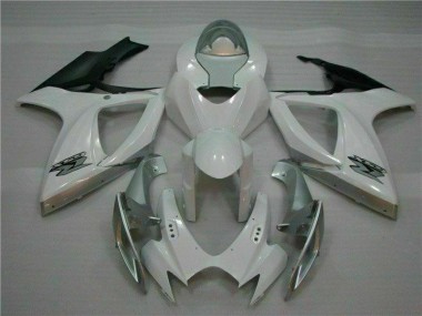 Weiß Silber Suzuki GSXR 600 / 750 K6 06-07 Motorrad Verkleidungen & Plastik
