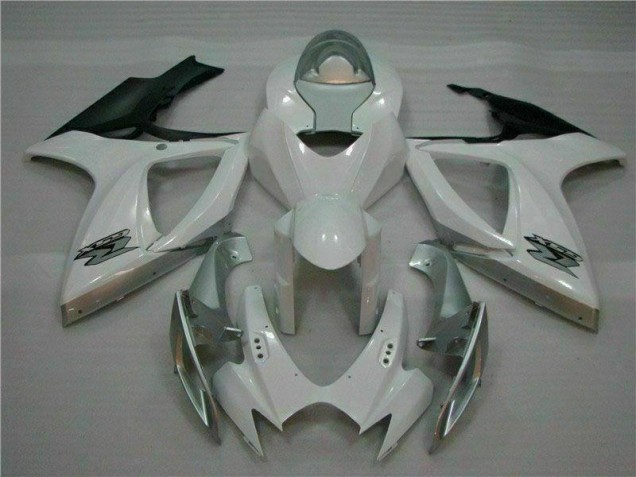 Weiß Silber Suzuki GSXR 600 / 750 K6 06-07 Motorrad Verkleidungen & Plastik Weiß Silber Suzuki GSXR 600 / 750 K6 06-07 Motorrad Verkleidungen & Plastik