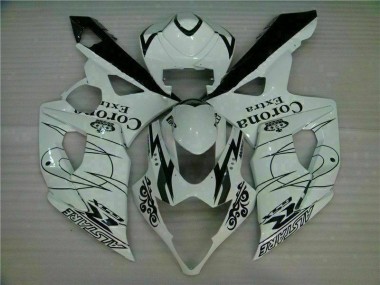Weiß Suzuki GSXR 1000 K5 05-06 Motorrad Vollverkleidung