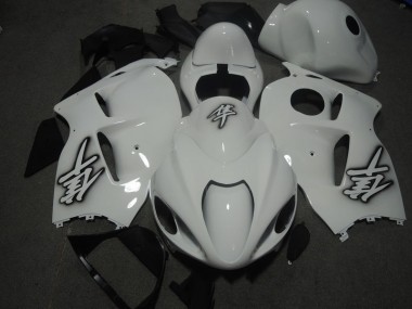 Weiß Suzuki GSXR 1300 Hayabusa 96-07 Motorrad Vollverkleidung