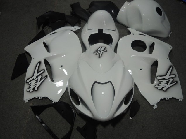 Weiß Suzuki GSXR 1300 Hayabusa 96-07 Motorrad Vollverkleidung