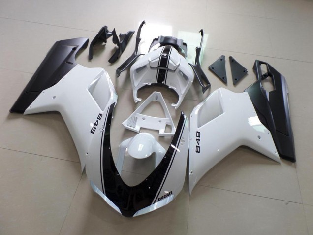 Weiß Und Schwarz Streifen Ducati 848 1098 1198 07-14 Motorrad Verkleidungen Weiß Und Schwarz Streifen Ducati 848 1098 1198 07-14 Motorrad Verkleidungen